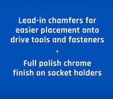 JobSmart JS202416 Polish Chrome Metric Hex Bit Socket Set, 7-Piece