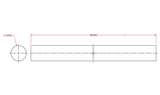 Hillman SteelWorks 11153 3/8" x 36" Steel Smooth Rod, Zinc Plated