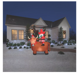 Gemmy 887733 6.5 ft. Airblown Cowboy Santa On A Bull