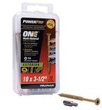 Hillman 116805 Power Pro One Bronze Multi-Material Screws #10 x 3-1/2", 12-Pack