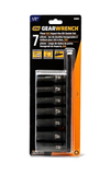 GearWrench 84941 Chrome Steel 1/2" Drive SAE Hex Bit Impact Socket Set, 7 pc.