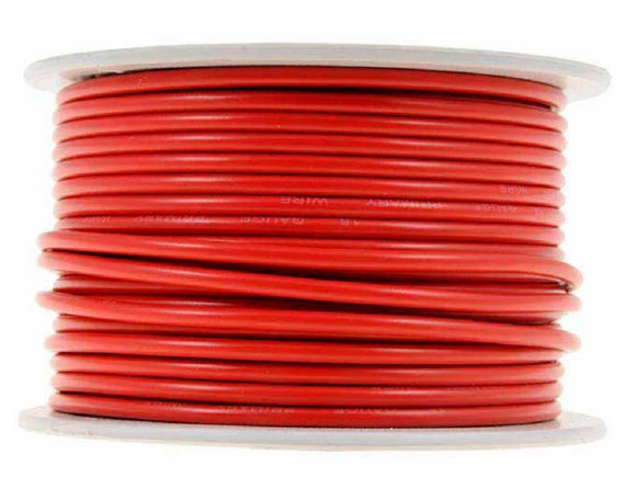 Cambridge 85784 100 ft. 16 AWG Wire Spool, Red Coated, Copper Wire