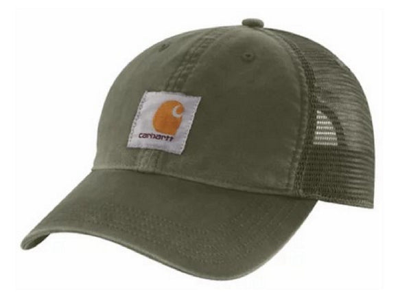 Carhartt 100286-G72 Basil Color Mesh-Back Men's Baseball Adjustable Canvas Cap