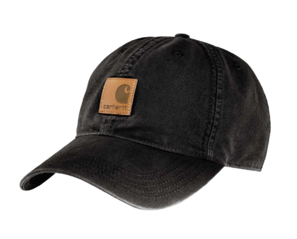 Carhartt 100289-211 Solid Odessa Cotton Canvas Baseball Cap, Black, One Size