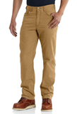 Carhartt 102517-039 Men's Rugged Flex Canvass Work Pants, Hickory, Size 33X32