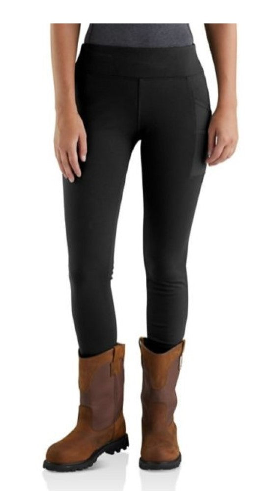 Carhartt Women's Force Fitted Lightweight Utility Leggings Large Black