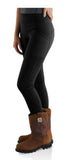 Carhartt Women's Force Fitted Lightweight Utility Leggings Large Black