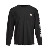 Carhartt 106023 Loose Fit Long-Sleeve Pocket Logo Graphic T-Shirt/Black/2XL