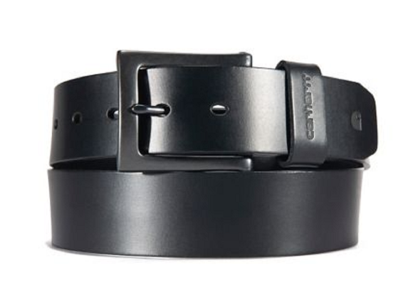 Carhartt 2203-20 Men's Burnished Leather Box Buckle Belt, Black, Size 34