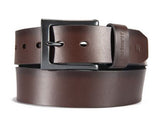 Carhartt 2203-20 Men's Burnished Leather Box Buckle Belt, 1.5 in, Brown, Size 34