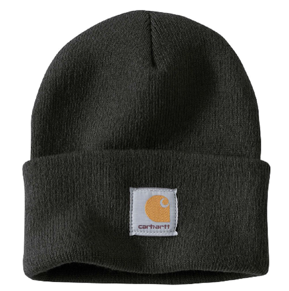 Carhartt A18-Q37 Men's Knit Cuffed Beanie- Black, One Size