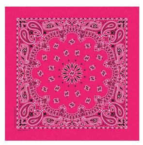 Carolina Creative B22PAI-050004 Hav-A-Hank Paisley Bandana Hot Pink 22in. x 22in