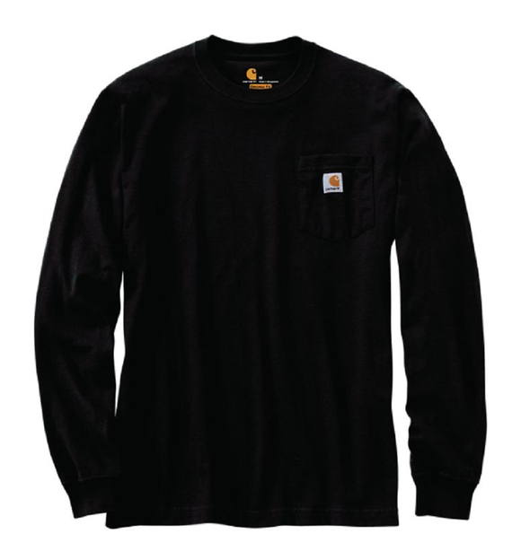 Carhartt KK126HTG Men's Long-Sleeve Workwear Pocket T-Shirt/Black/4XL