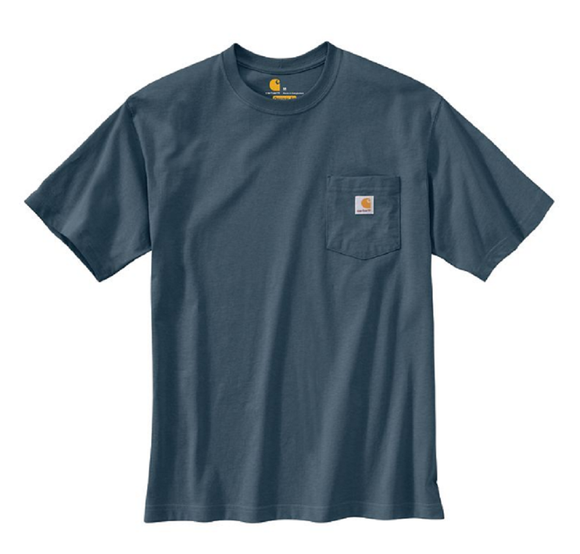 Carhartt K87-477 Short-Sleeve Workwear Pocket T-Shirt, Bluestone, Large