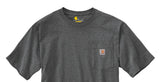 Carhartt K87 Men's Loose Fit Short-Sleeve Pocket T-Shirt, Carbon Heather, L