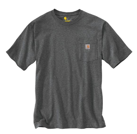 Carhartt K87-477 Short-Sleeve Workwear Pocket T-Shirt, Carbon Heather, 2XL