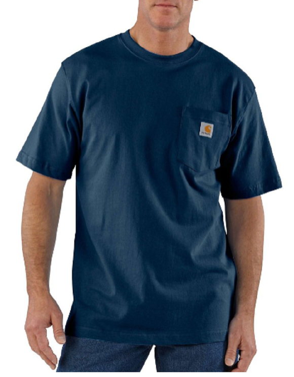 Carhartt K87-477 Men's Workwear Pocket Short Sleeve T-Shirt- Navy, Medium