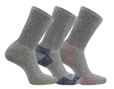 Carhartt SC2823WBLK-M Women's Cotton Crew Socks/3-Pack/Grey Assorted, Medium