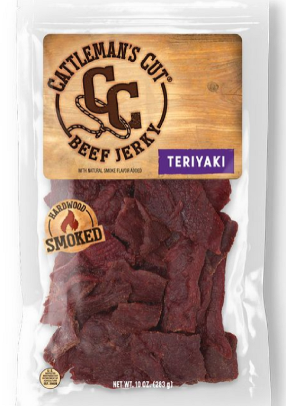 Cattleman's Cut 53332 Teriyaki Beef Jerky, 10 oz.