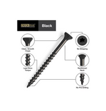 Hillman 48834 Deck Plus Deck Screws, Black, #10 x 2-1/2 in., 1lb. Box