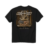 Chevrolet 8743 Men's Long Live T-Shirt, Black, Medium
