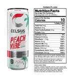 Celsius Live Fit Sparkling Peach Vibe Essential Energy Drink 12oz., 1 Single Can