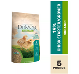 DuMOR SP551C Livestock Supplies Organic 19% Starter/Grower Crumbled Chicken Feed, 5 lb. Bag