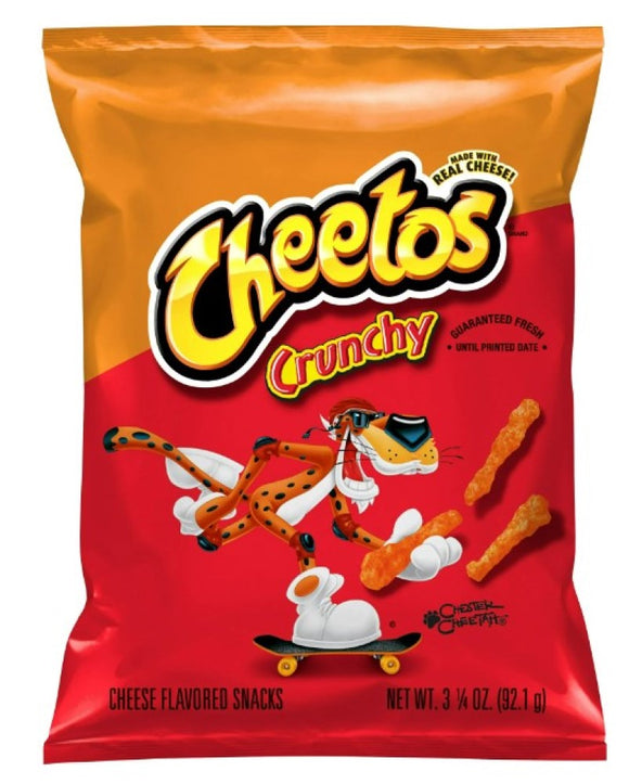 Cheetos 122623 Crunchy Cheese Flavored Snack Chips 3.25 oz. Bag, Pack of 1