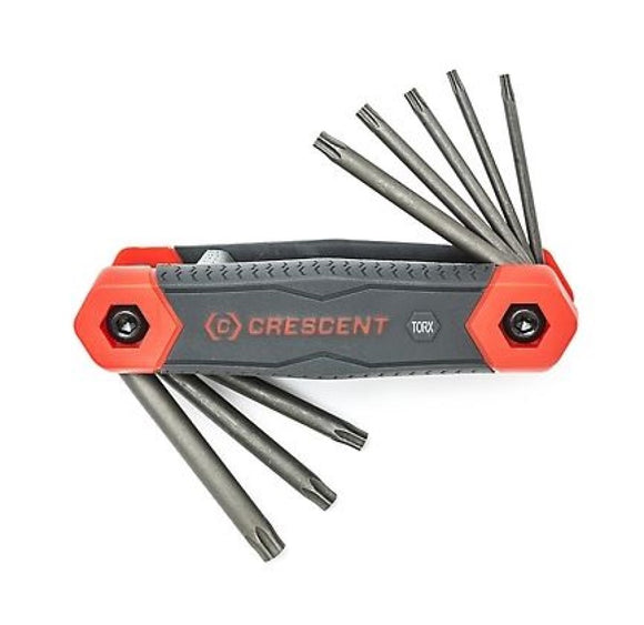 Crescent CHKFT8 Folding Torx Dual Material Hex Key Set, 8 Piece