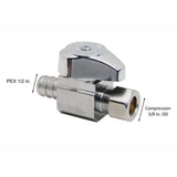 1/2 in. Crimp PEX Barb Inlet x 3/8 in. Compression Outlet Straight Valve