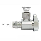 1/2 in. Cold Expansion PEX Inlet x 3/8 in. Comp Outlet 1/4-Turn Angle Stop