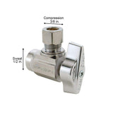 1/2 in. Sweat Inlet x 3/8 in. Compression Outlet 1/4-Turn Angle Ball Valve