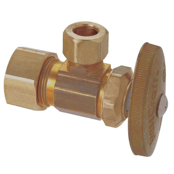 1/2 in. Nominal Compression Inlet x 3/8 in. O.D. Compression Outlet Mu ...