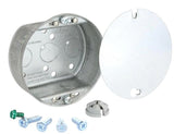 Commercial Electric CMB150 Ceiling Fan Box with Metal Cover 1-1/2 in. Metallic
