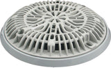 Custom Molded CMP 25531-001-000 8" Galaxy Lid and Gunite Main Drain Frame - Gray