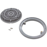 Custom Molded CMP 25531-001-000 8" Galaxy Lid and Gunite Main Drain Frame - Gray