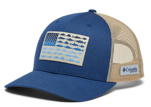 Columbia 1837001010 PFG Mesh Snapback Fish Flag Ball Cap, Carbon, One Size