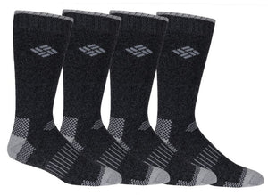 Columbia Sportswear Men's Moisture Control Boot Socks 6-12, Assorted, 4-Pair