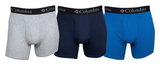 Columbia RCU3220CUAS1L Men's Cotton Stretch Boxer Briefs 3-Pack, Assorted, Small