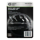 13 ft. White Connector Cord LED Strip Light Accessory Pack (4 Wire-to-Tape Connectors, 6 Wire Mounting Clips)