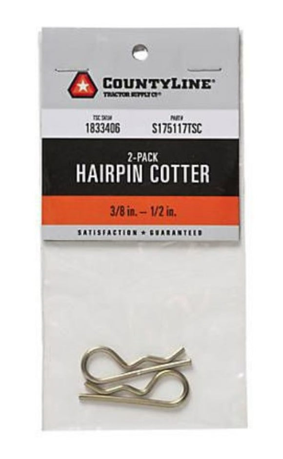 CountyLine 22KITA104 3/8 in. - 7/16 in. Hairpin Cotter Pins 2-Pack