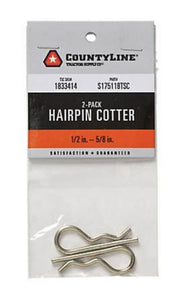 CountyLine 22KITA105 Hairpin Cotter Pins 1/2 inch - 5/8 inch, 2-Pack