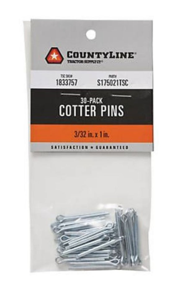 CountyLine 22KITA137 3/32 in. x 1 in. Straight Cotter Pins 30-Pack
