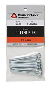 CountyLine 22KITA141 Straight Cotter Pins 3/16 inch x 2 inch, 6-Pack