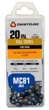 CountyLine 76381TSC 20 in. 81 Link Full Chisel Chainsaw Chain Fits to Stihl