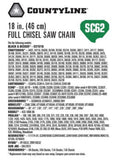 CountyLine T65062NSTSC Full Chisel  Titanium Chainsaw Chain,18 in. 62 Drive Link
