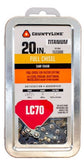 CountyLine T85070NSTSC Titanium Full Chisel Chainsaw Chain-20 in. 70 Drive Link