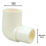 1/2 in. CPVC-CTS 90-Degree Spigot x Slip Street Elbow Fitting