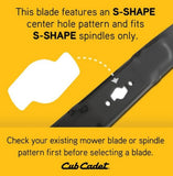 Cub Cadet 490-110-C192 High-Lift Blade Set for 46 in. Riding & Zero-Turn Mowers