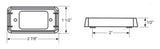 Hopkins Towing Solutions CW1536A 2" Rectangle Sealed Running Board Light, Amber